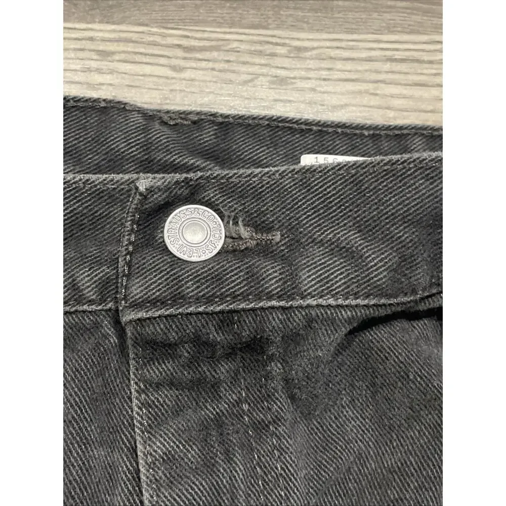 VTG Levis 505 Jeans Mens 40x30 Black Orange Tab Regular Fit Straight Leg 80s-90s